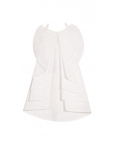 1 Jabot algodon popeline Blancoo