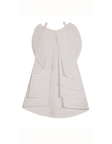 2 Jabot algodon popeline Blancoo