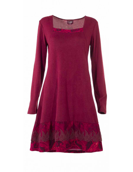 2 Vestido malla 95% poliester 5% elastano estampado cachemire 