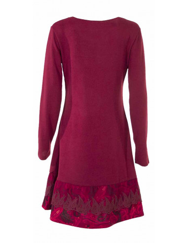 3 Vestido malla 95% poliester 5% elastano estampado cachemire 