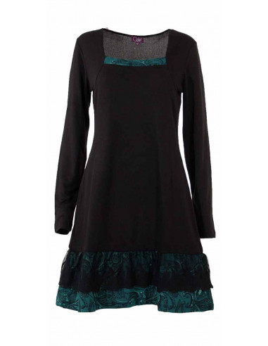 4 Vestido malla 95% poliester 5% elastano estampado cachemire 