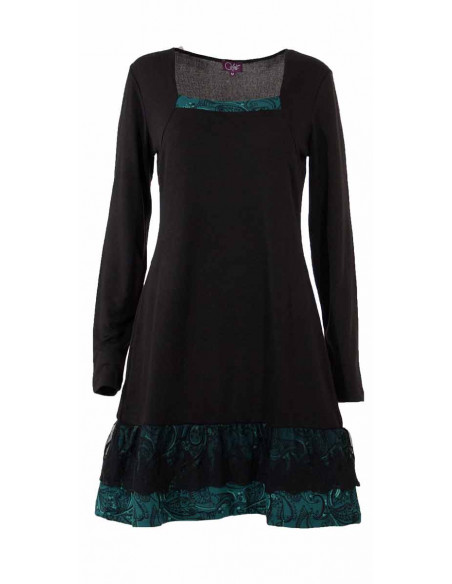 4 Vestido malla 95% poliester 5% elastano estampado cachemire 