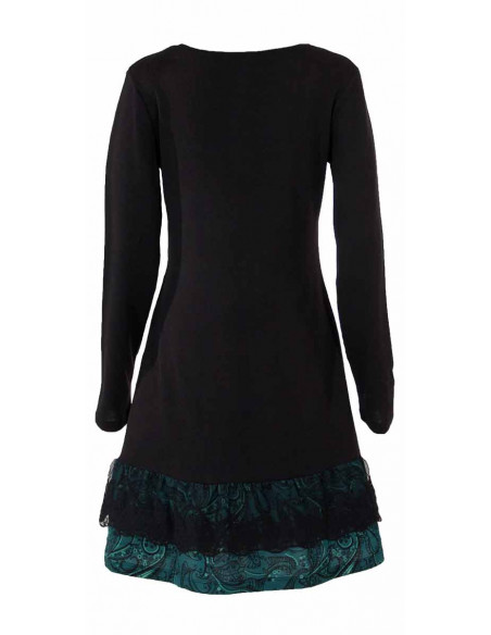 5 Vestido malla 95% poliester 5% elastano estampado cachemire 