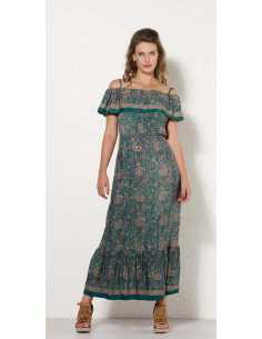 1 Vestido largo poliester tirantes sari