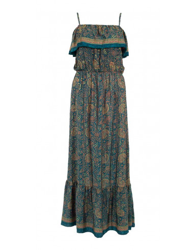 2 Vestido largo poliester tirantes sari