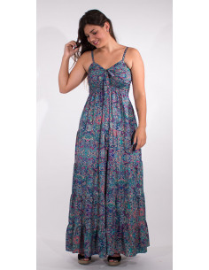 1 Vestido largo poliester tirantes sari