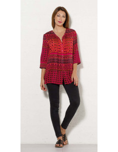 1 Tunica viscosa mangas 3/4 estampado bolywood
