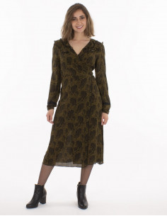 Vestido crepe de viscosa...