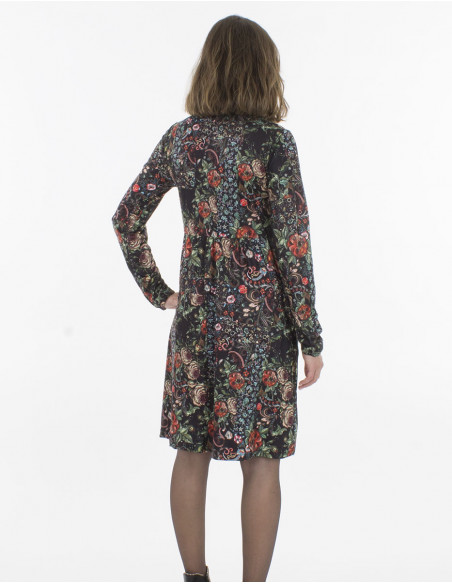 Vestido malla 95% poliester 5% elastano estampado patch lyudmyla