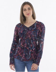 Blusa polyester estampado lys
