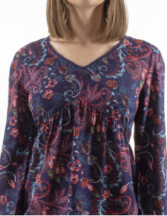 Blusa polyester estampado lys 2