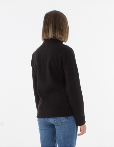 Chaqueta malla poliester polar bordada