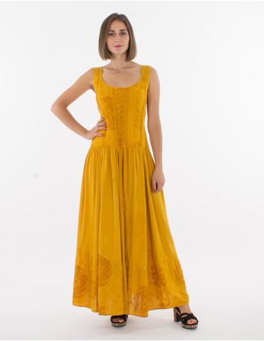 Vestido largo viscosa sw tirantes