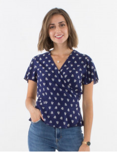 Blusa viscosa cruzada...