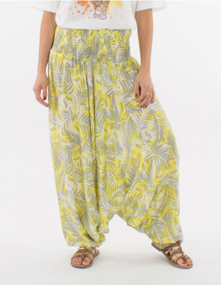 Sarouel viscosa 3 en 1 estampado leaf