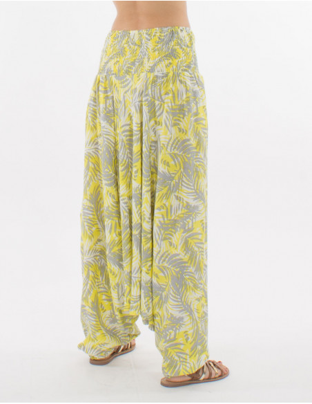 Sarouel viscosa 3 en 1 estampado leaf