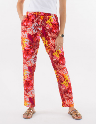 Pantalon viscosa talla elastica estampado guyanne