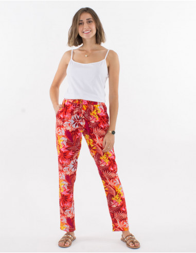 Pantalon viscosa talla elastica estampado guyanne