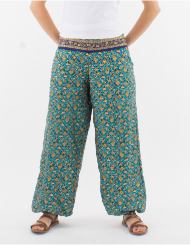 Pantalon poliester  cintura  sari dorado