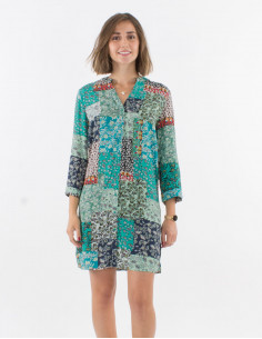 Vestido viscosa con botones... 2