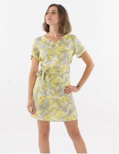 Vestido viscosa mangas...