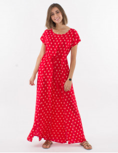 Vestido largo viscosa...