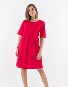 Vestido 91% algodon 9% lino...