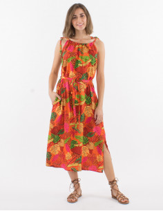 Vestido largo viscosa...