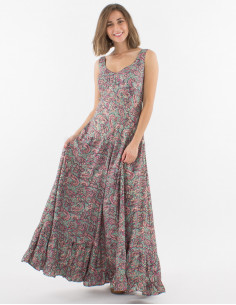 Vestido largo poliester...