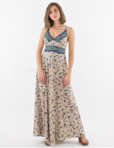 Vestido largo poliester...