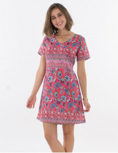 Vestido poliester mangas...