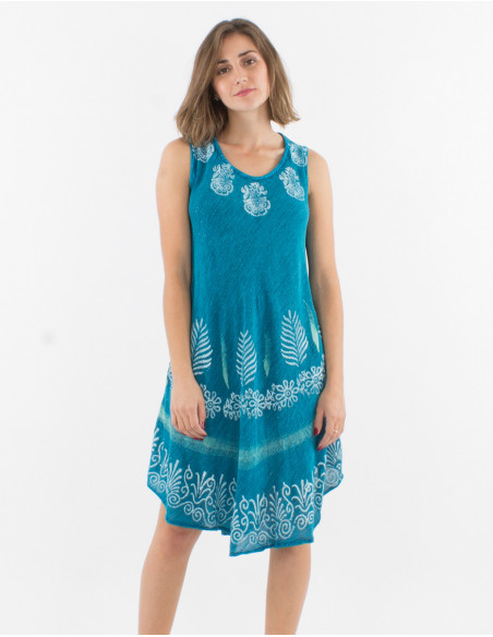 Vestido 95% viscosa crepe 5% hilo metalizado paraguas