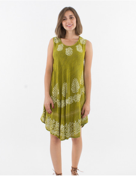 Vestido 95% viscosa crepe 5% hilo metalizado paraguas