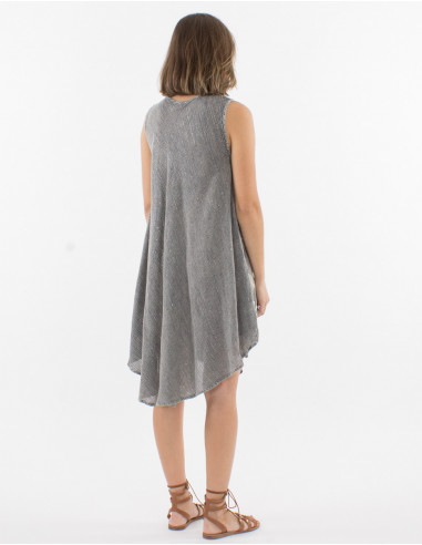 Vestido 95% viscosa crepe 5% hilo metalizado...