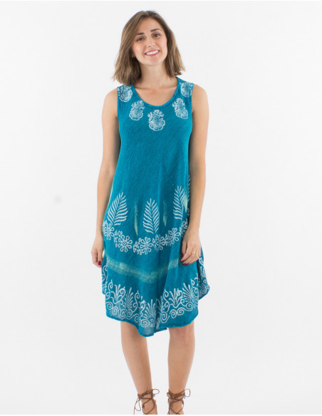 Vestido 95% viscosa crepe 5% hilo metalizado paraguas