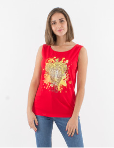 Camiseta algodon sin mangas...
