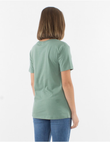 Camiseta algodon mangas cortas estampado not war