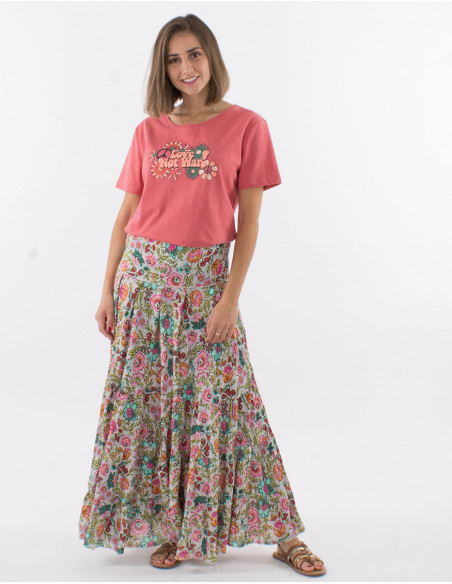 Camiseta algodon mangas cortas estampado not war