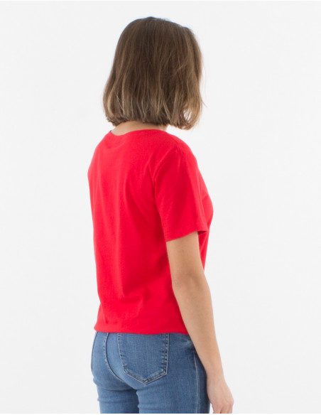 Camiseta algodon mangas cortas estampado rock and roll