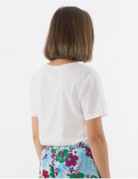 Camiseta algodon mangas cortas estampado golden coast