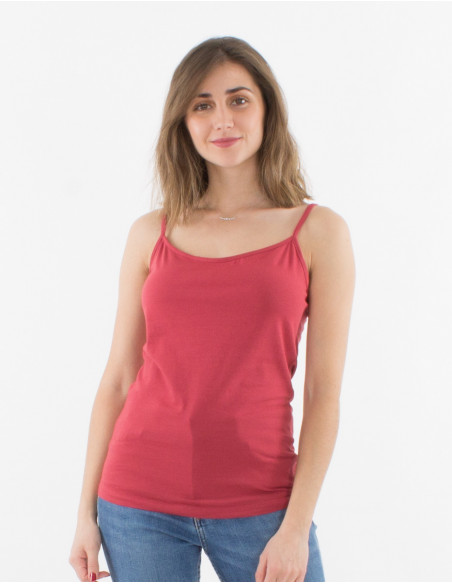 Camiseta 95% algodon 5% elastano tirantes lisa