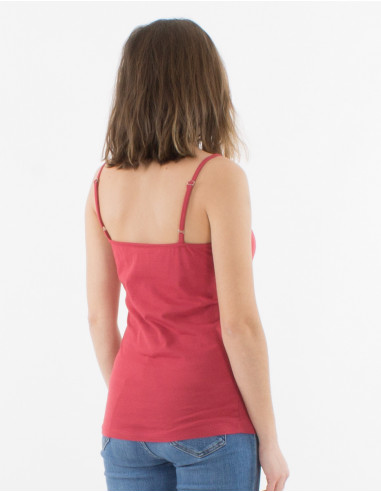 Camiseta 95% algodon 5% elastano tirantes lisa