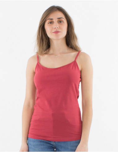 Camiseta 95% algodon 5% elastano tirantes lisa