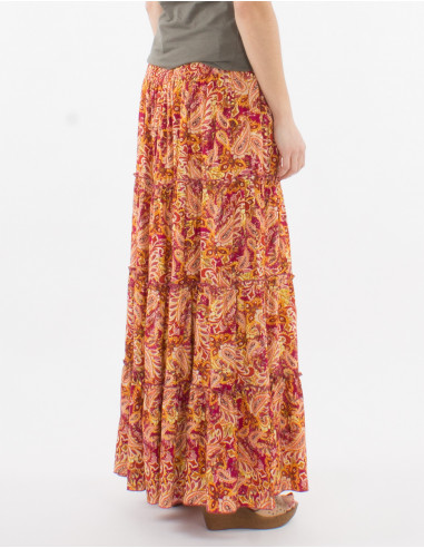 Falda larga de viscosa