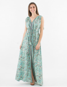 Maxi vestido de poliéster...