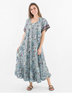 Vestido largo con estampado... 2