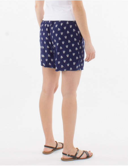 Pantalon corto viscosa estampado islandia