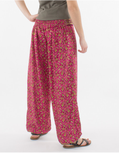 Pantalon poliester  cintura  sari dorado