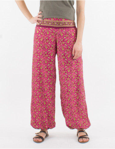 Pantalon poliester  cintura  sari dorado