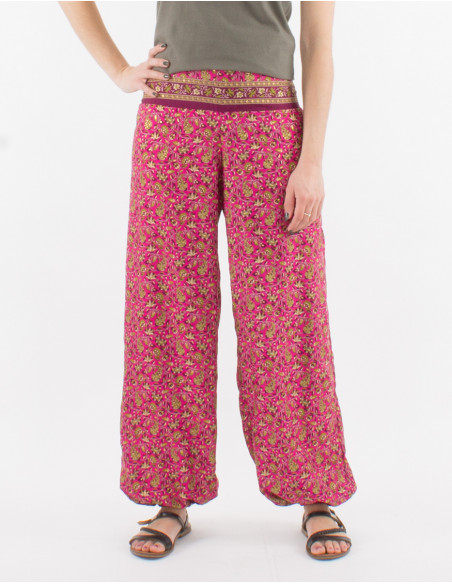 Pantalon poliester  cintura  sari dorado